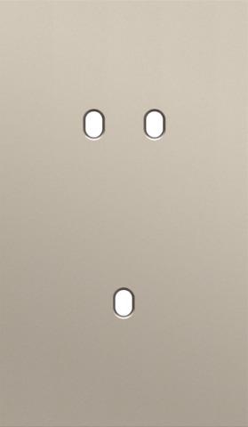 Plaque de recouvrement double, verticale 60mm d'entraxe, pour une fonction de commutation double et