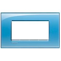 LivingLight - rechthoekige afdekplaat 4 modules Blauw