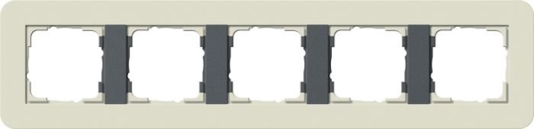 Cover frame 5 gang Gira E3 Sand / Anthracite