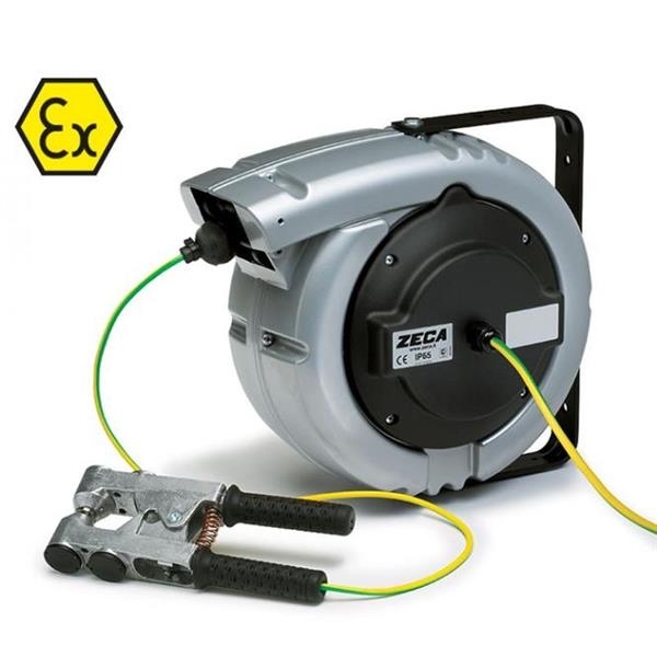 Haspel 1 x 6mm². 22 + 2m met Atex aardklem