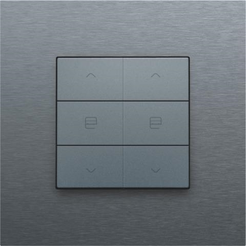 Commande de moteur double pour Niko Home control Alu Steel