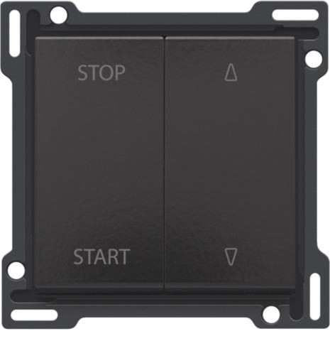 Afwerkingsset voor tweevoudige rolluikschakelaar Bakelite Black