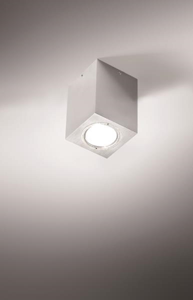 Cube TR Gu10 / Led - 230V - geanodiseerd Zwart