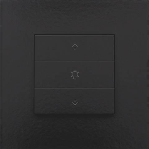 Commande de variateur simple pour Niko Home control avec Led 3 x Bakelite Black