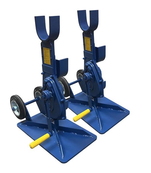 Chandelles à vis sans fin AXO3000R, pour touret poids maxi 3000kg, Ø 400 à 1.600mm