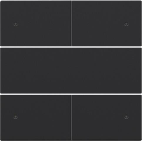 Afwerkingsset voor 4 - voudige potentiaalvrije drukknop 24V met Leds Black Coated