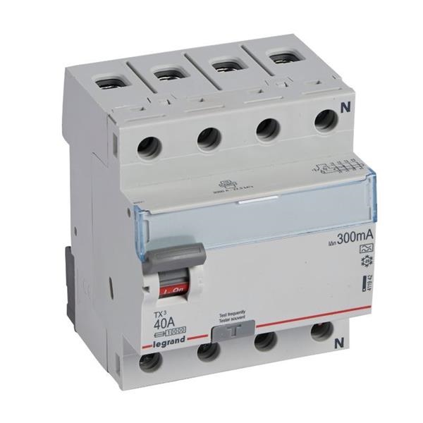 Differentieel schakelaar TX³ 4 polig 300mA 40A type A - 4 modules