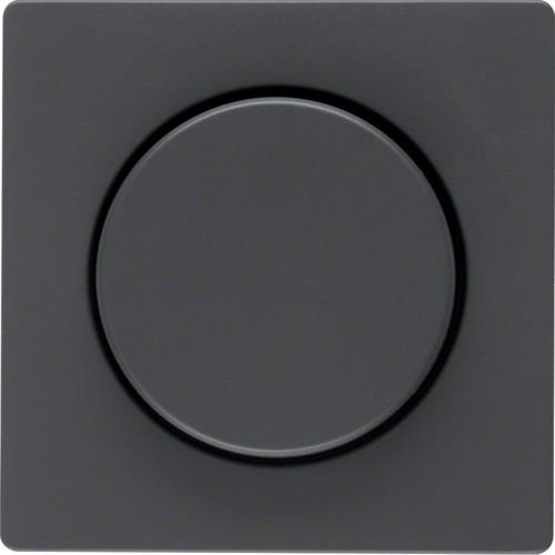 Enjoliveur avec bouton de réglage du variateur rotati Berker Q.1 / Q.3 Anthracite, Velours