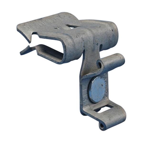 Cable tie holder with flange clip, spring Steel, Caddy armour, 8 - 14mm flange, no tie