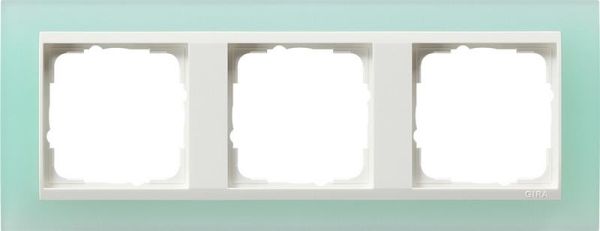 Cover frame 3 gang intermediate frame pure White Gira Event opaque Mint