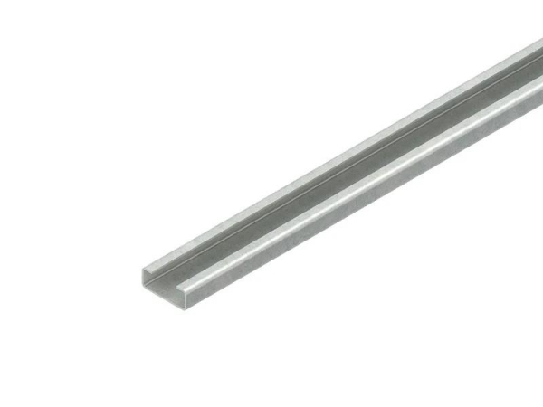 Rail en C 25 x 10 x 1mm, non-perforé., fente 11,2mm, longueur = 2m, pur