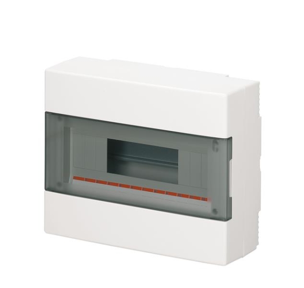 Coffret apparent 12 modules Blanc IP40 avec porte transparente dimensions 280 x 220 x 100mm