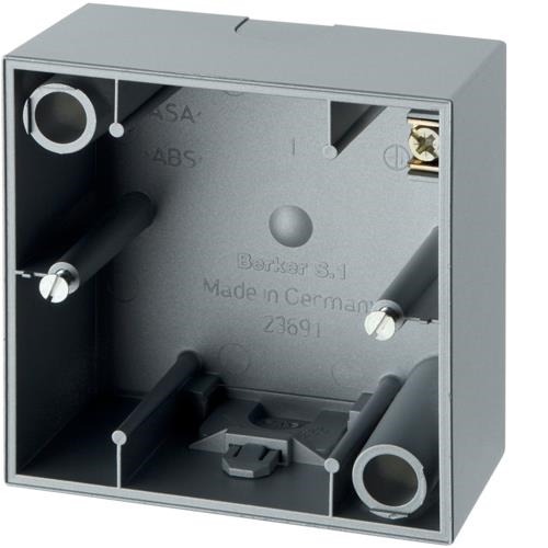 Opbouwdoos 1 - voudig Berker S.1 Alu, mat