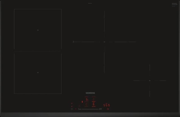 Table de cuisson IQ500 induction 80cm, combiInduction, 4 zones, 1 combiZone, touchSlider avec 17 pos
