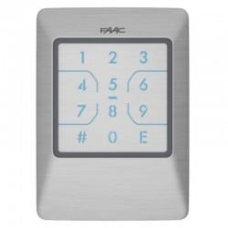 Faac XKP W 868 Inox - Clavier à code sans fil 868MHz avec couvercle Inox et touches Bleues rétro-écl