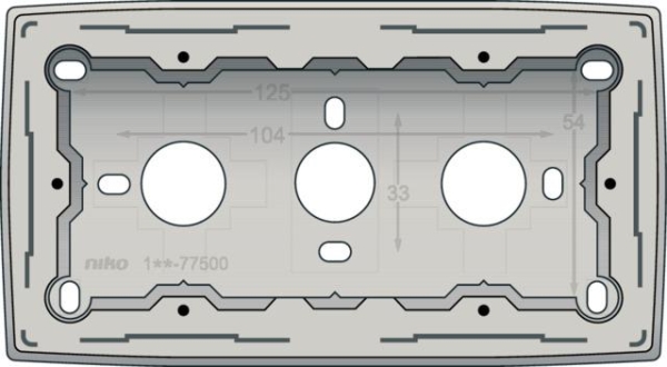 Dubbele opbouwdoos voor alle inbouwapparaten uit de Original - reeks Light Grey