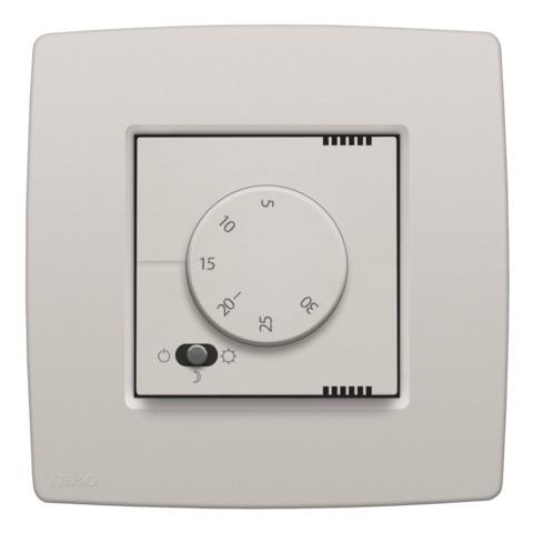 Electronic thermostat, light Grey
