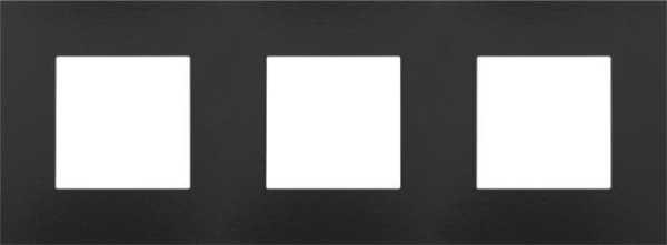 Plaque triple horizontale entraxe 71mm Bakelite Black