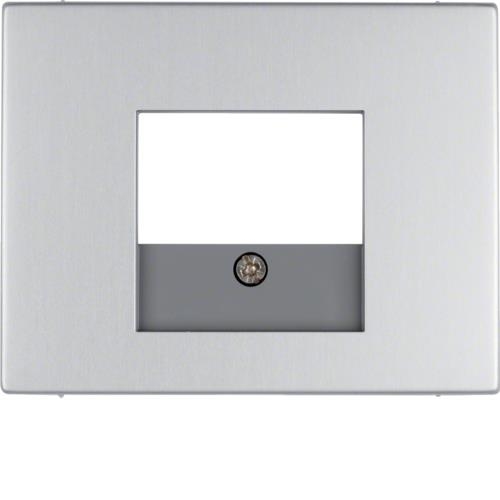 Enjoliveur pour prise informatique et connexions haut - parleurs Berker K.5 Alu