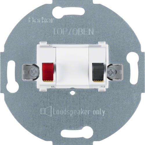 Loudspeaker connector box, com-tech, polar White, matt, plastic
