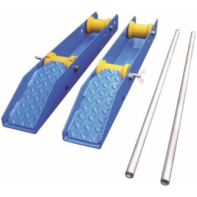 Verstelbare afroller voor haspel max 1500kg diameter 500 tot 1400mm maximaal 950mm breed. 28kg