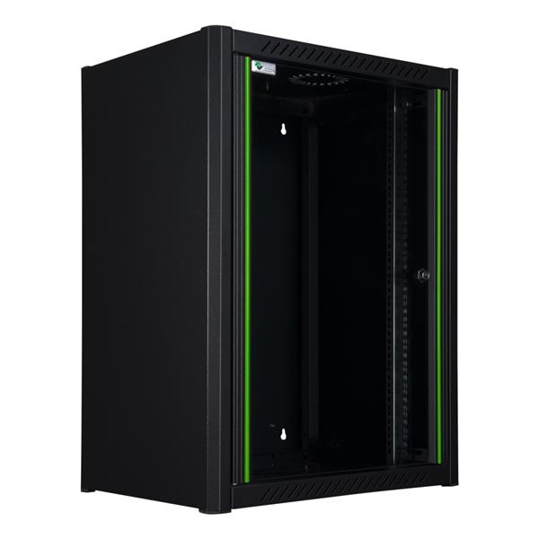 Logon wandrack 19" 16U breedte 600 x hoogte 823 x diepte 450mm Zwart