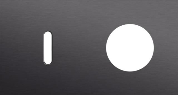 Tweevoudige afdekplaat, horizontaal 71mm centerafstand, voor een enkelvoudige schakelfunctie en een