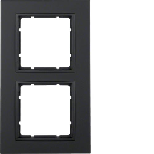 Plaque de recouvrement 2 postes Berker B.7 Anthracite, mat