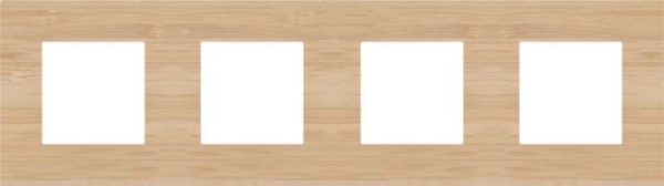 Plaque quadruple horizontale entraxe 71mm Bamboo
