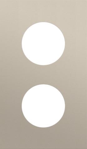 Plaque de recouvrement double, entraxe 60mm, pour 2 prises de courant, Niko Rocker et Niko Toggle, s