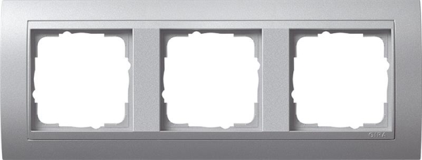 Cover frame 3 gang intermediate frame colour Aluminium Gira Event colour Aluminium