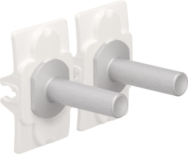 Ensemble Niko toggle pour des fonctions d'interrupteur double, Aluminium Gris