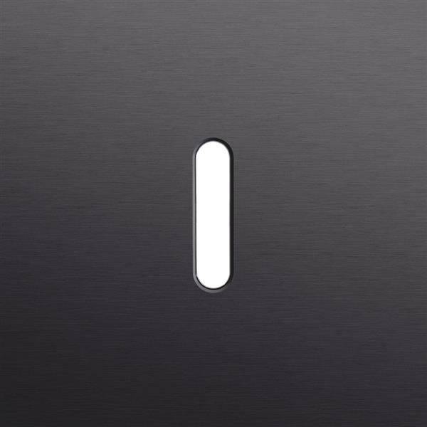 Plaque de recouvrement simple, pour des fonctions d'interrupteur simple, Niko rocker Pure Alu Black