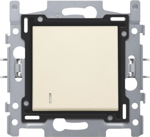 Two - way control switch with 4 connection terminals, socket, screw terminals and finishing set Crea