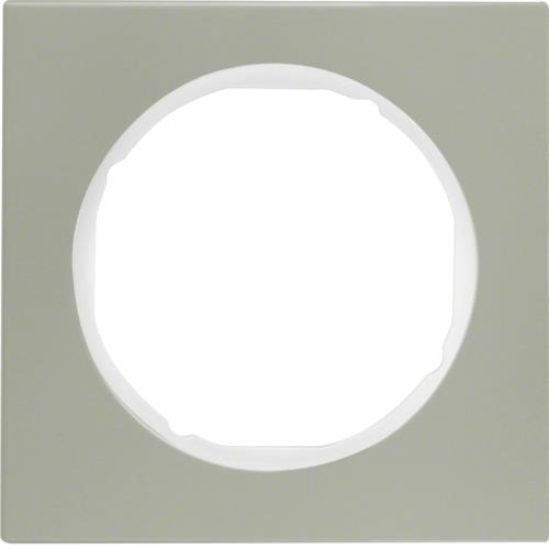 Afdekplaat 1 - voudig Berker R.3 Inox / Polarwit