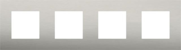 Plaque quadruple horizontale entraxe 71mm Stainless Steel