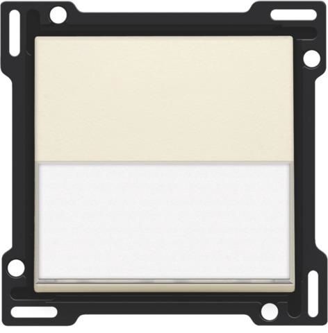 Set de finition avec porte - étiquette pour interrupteur ou bouton - poussoir simple Creme
