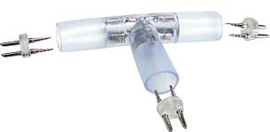 T model koppeling + krimpbuis - voor lichtslang 60.140 tot 60.148 (Led )