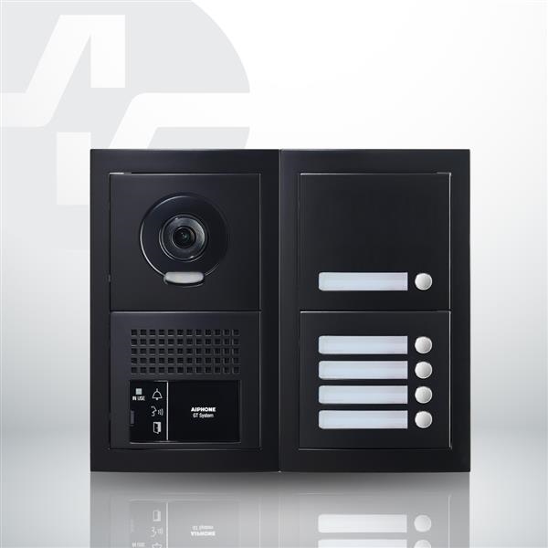 Pack de vidéophonie pour 5 appartements, Noir