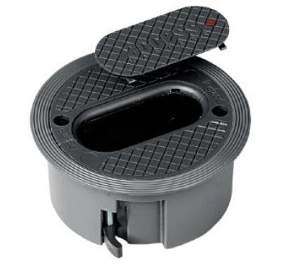 Floor access grommet - Aluminium - for raised floor - IP20 - IK08