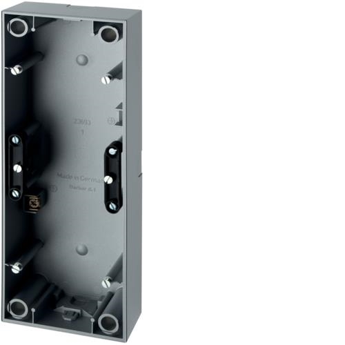 Opbouwdoos 3 - voudig Berker S.1 Alu, mat
