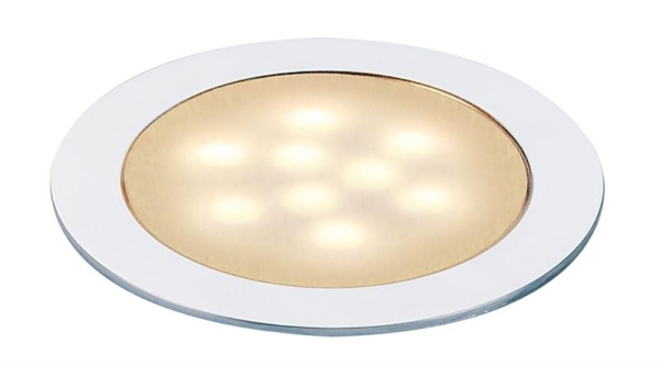 Led Slim light recessed fitting, anodised Aluminium, 0.5W, 3000K