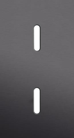 Double cover plate, vertical 71mm center distance, for two single switching functions, Niko Rocker