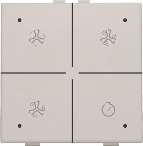 Commande de ventilation avec Led pour Niko Home control Light Grey