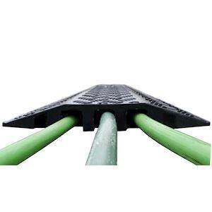 Vloer kabeldoorvoer van max.10T Zwart 980 x 348 x 49mm 9.5kg voor 3 kabels van max 35mm
