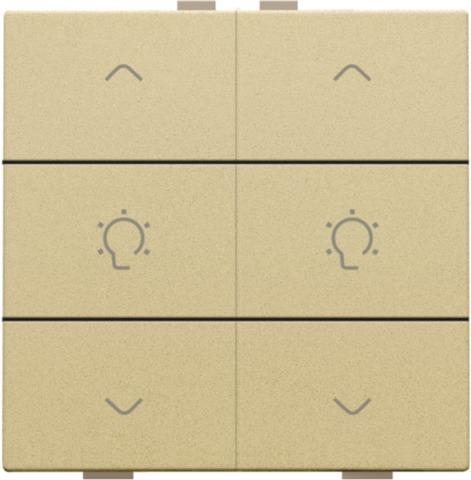 Commande de variateur double pour Niko Home control 6 x Alu Gold