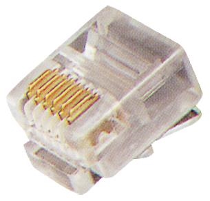 Male RJ12 telephone plug - to crimp - 100 pieces