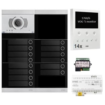 Kit vidéo 14 appartements préprogrammé
