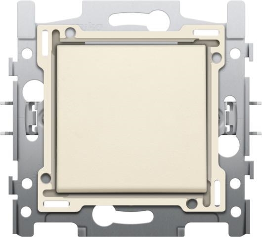 Single pole switch, base, screw terminals and finishing set Cream