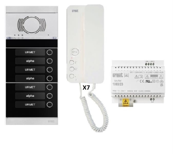 Kit audio 7 appartements préprogrammé